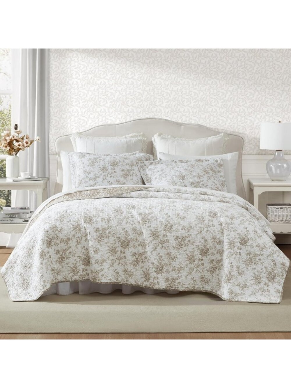 Reversible Twin Quilt Set - 100% Cotton, Soft & Cozy with Matching Sham